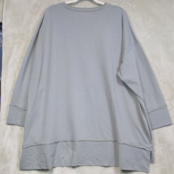 NWT Soft Surroundings Palta Pullover Tunic Shirt Top Size 3X  Frost Gray - Picture 2 of 11